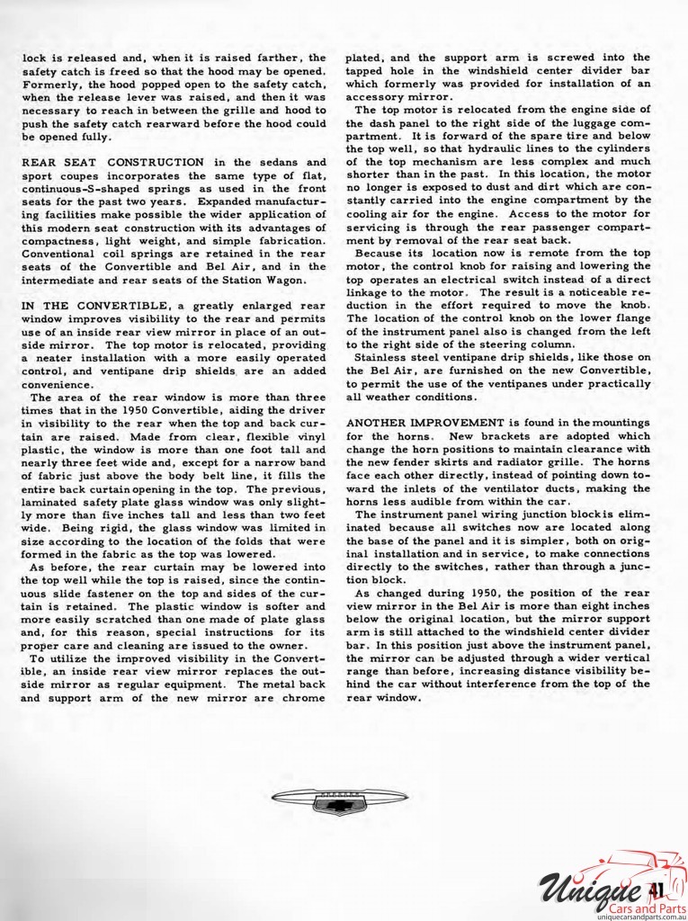 1951 Chevrolet Engineering Features Booklet Page 52